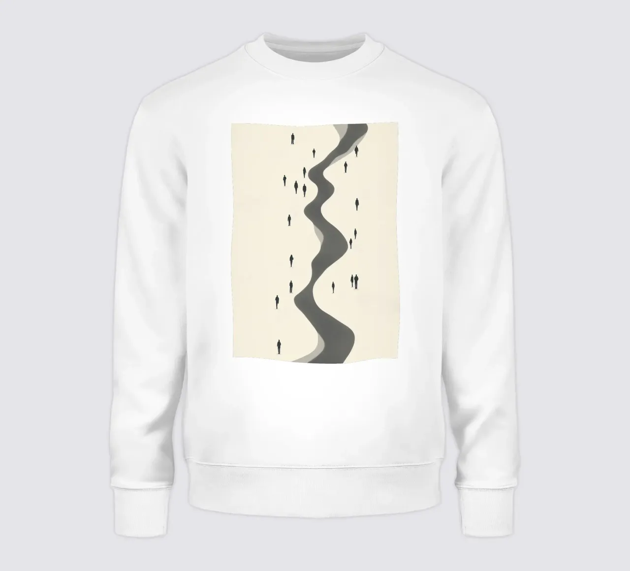 The Journey, Modern Minimalist Crowd Art Print (en inglés) sudadera de vintagepod