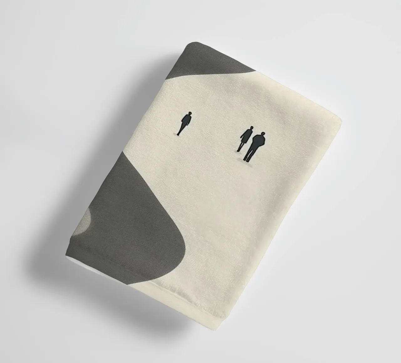 The Journey, Modern Minimalist Crowd Art Print towel by vintagepod