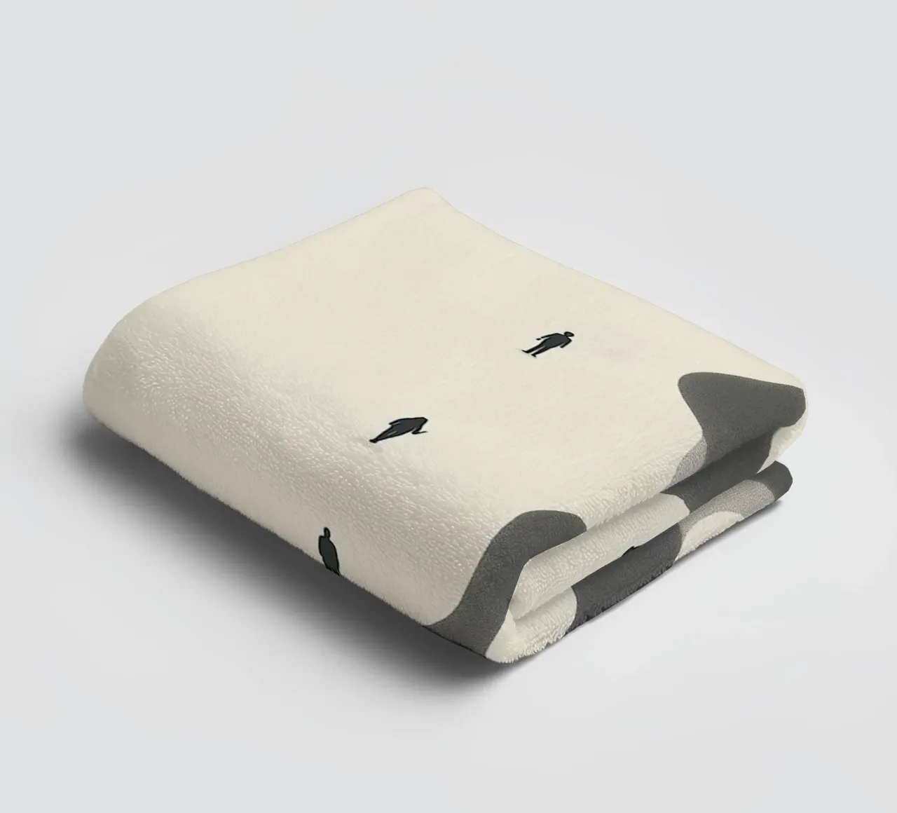 The Journey, Modern Minimalist Crowd Art Print towel by vintagepod