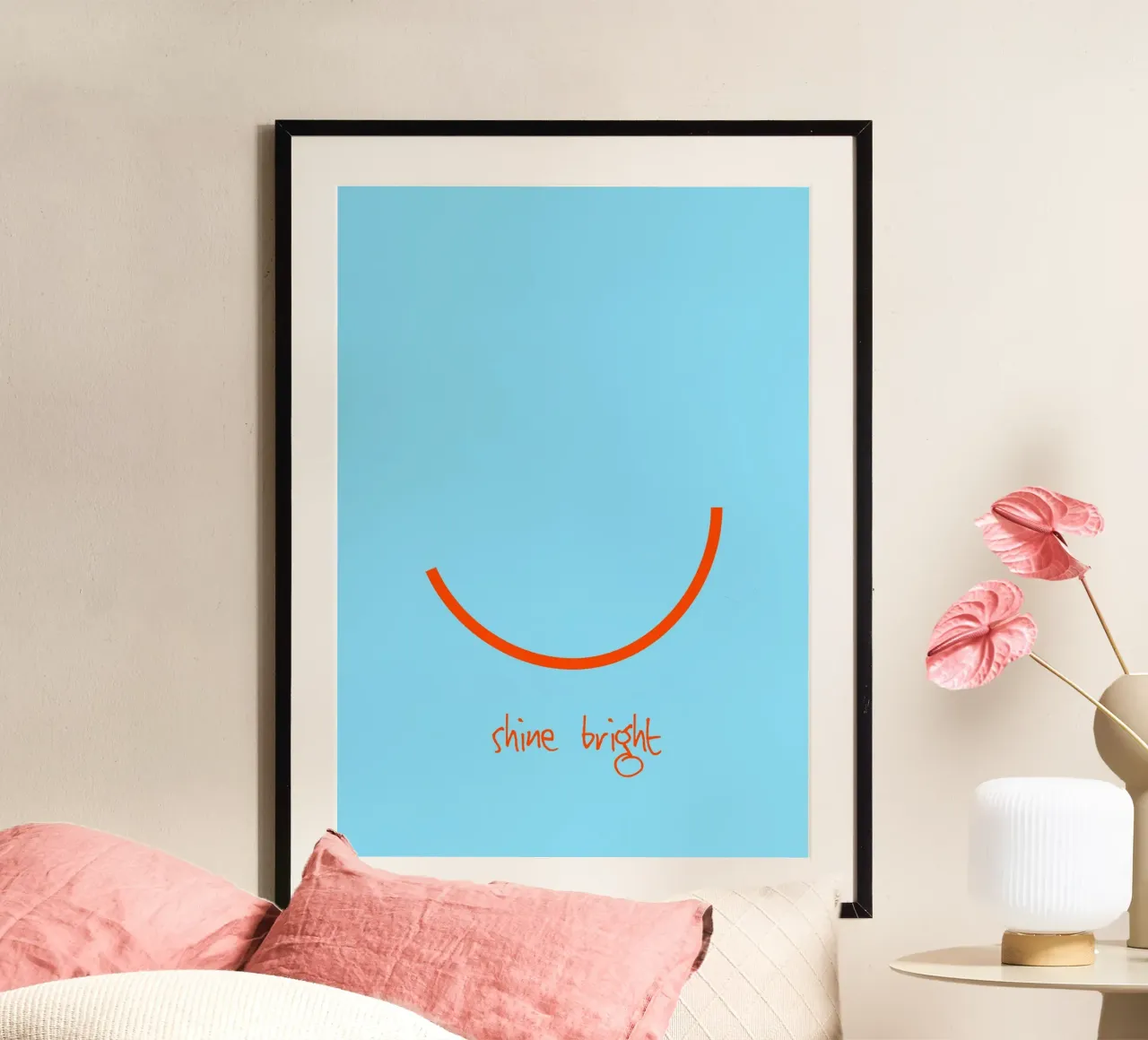 shine bright. (as you are) poster con telaio in alluminio da FRICKE DESIGN