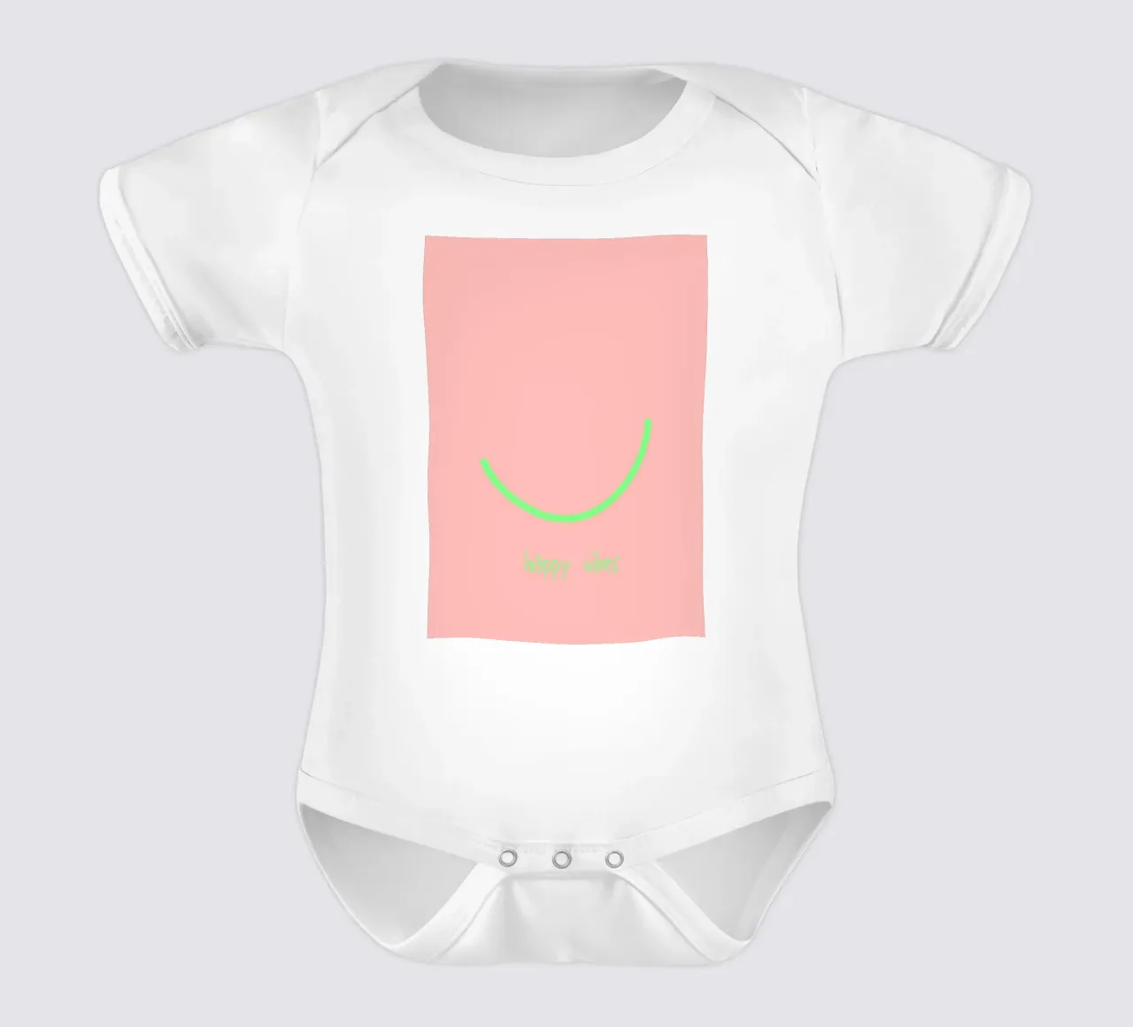 happy vibes. (keep on) body neonato maniche corte da FRICKE DESIGN