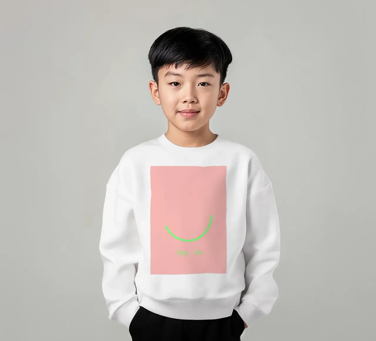 happy vibes. (keep on) felpa bambino da FRICKE DESIGN