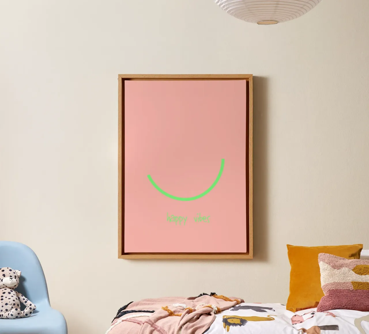 happy vibes. (keep on) canvas met Baklijst van FRICKE DESIGN