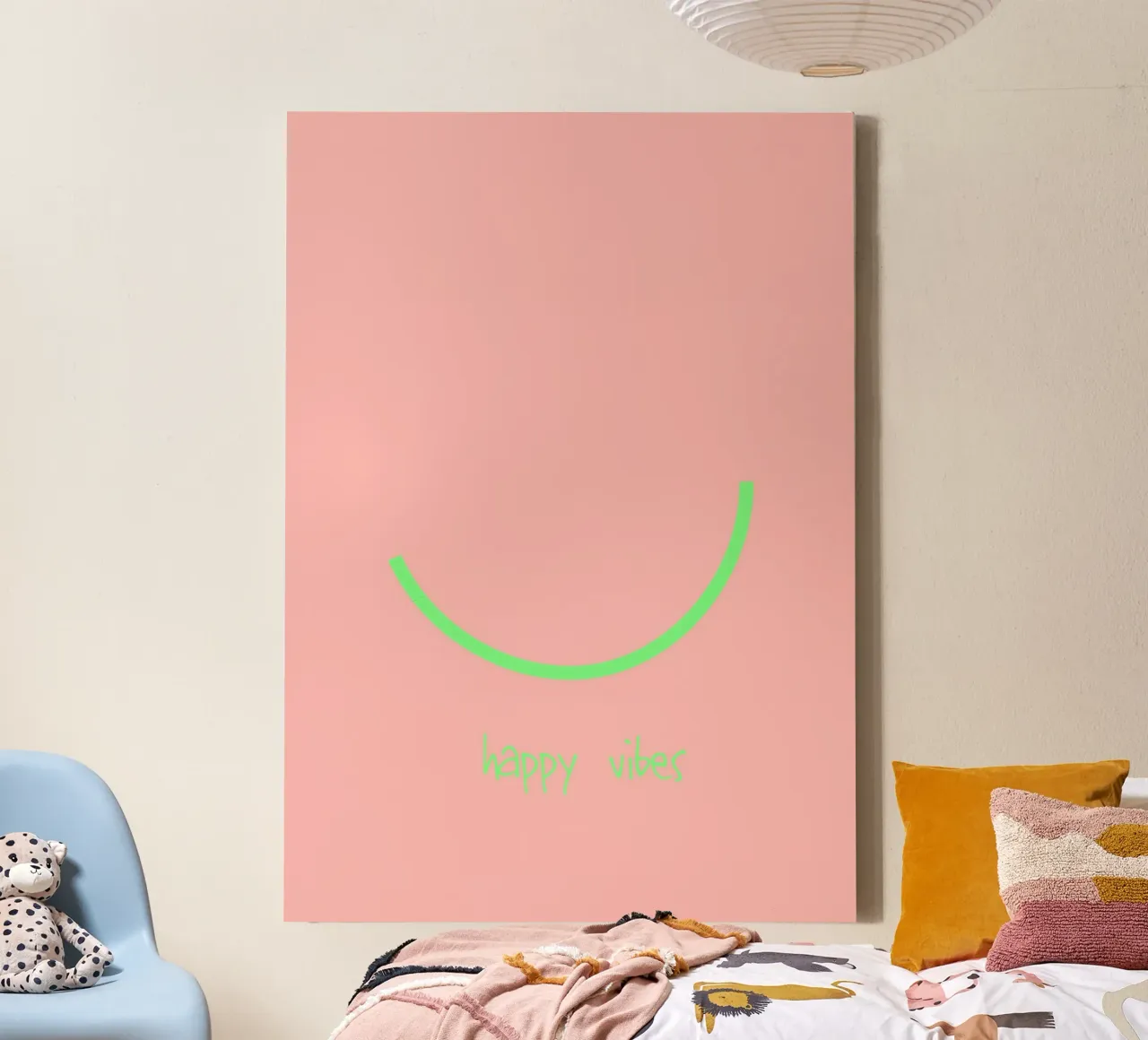 happy vibes. (keep on) canvas met Baklijst van FRICKE DESIGN