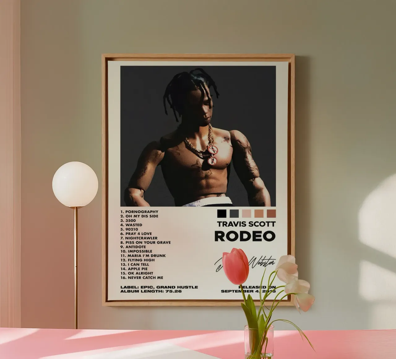 Travis Scott Rodeo tela con Cornice a cassetta da Roronoa7