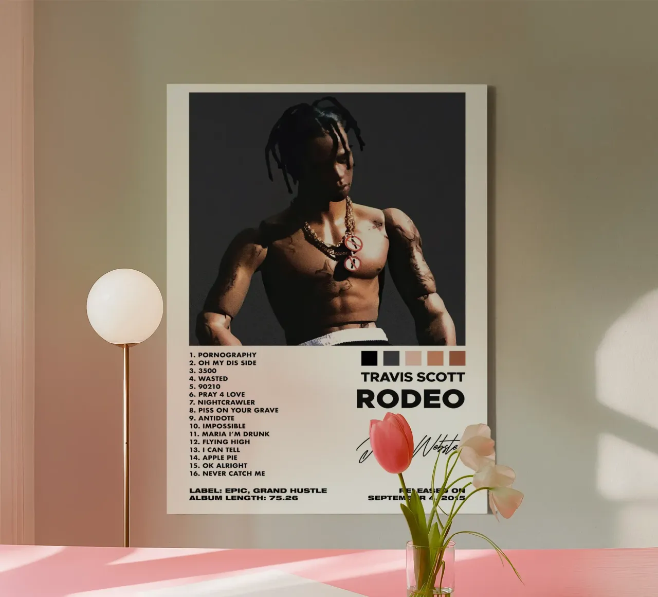 Travis Scott Rodeo tela con Cornice a cassetta da Roronoa7