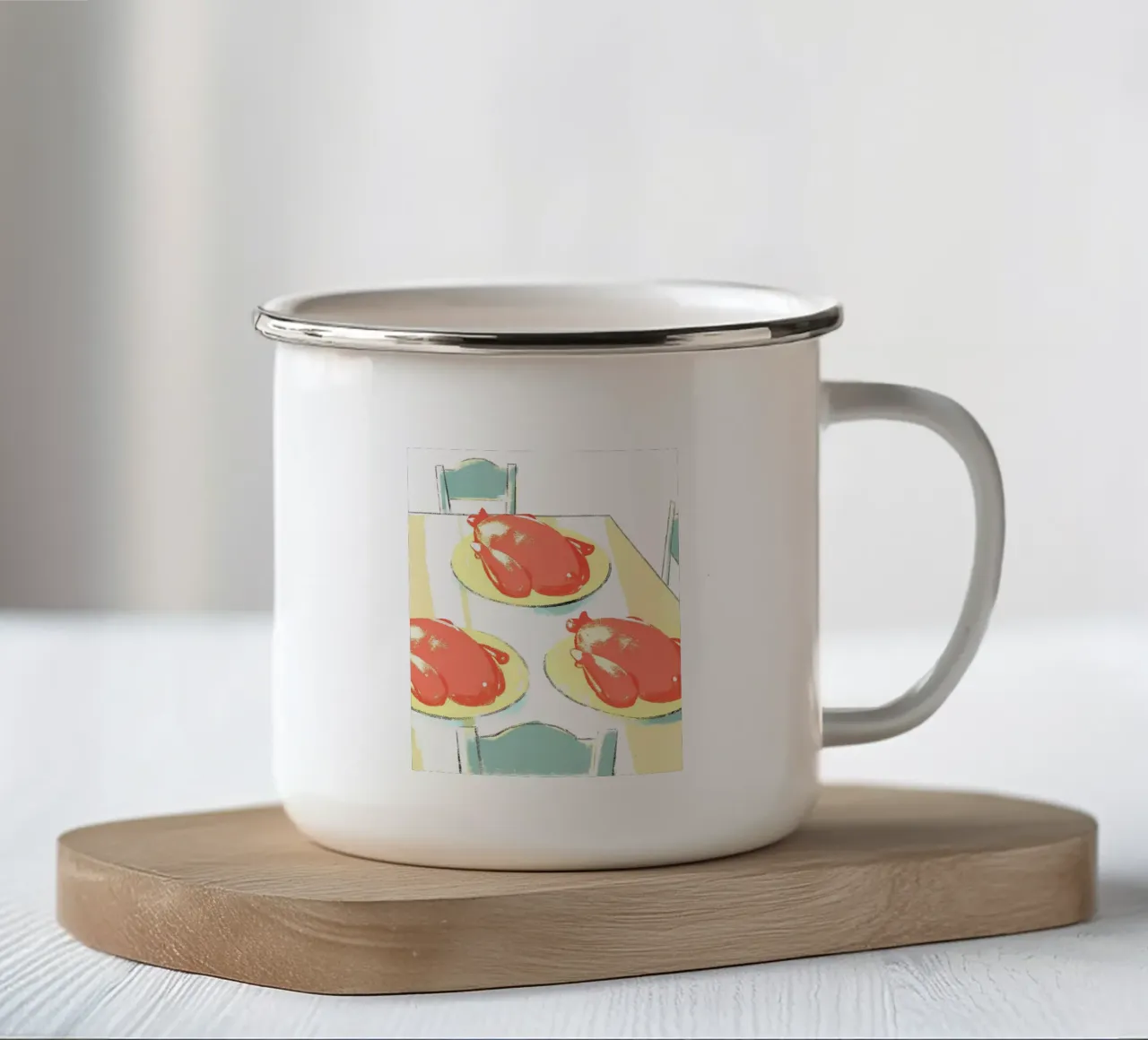 Cibo per polli tazza in smalto da PREKETEWE