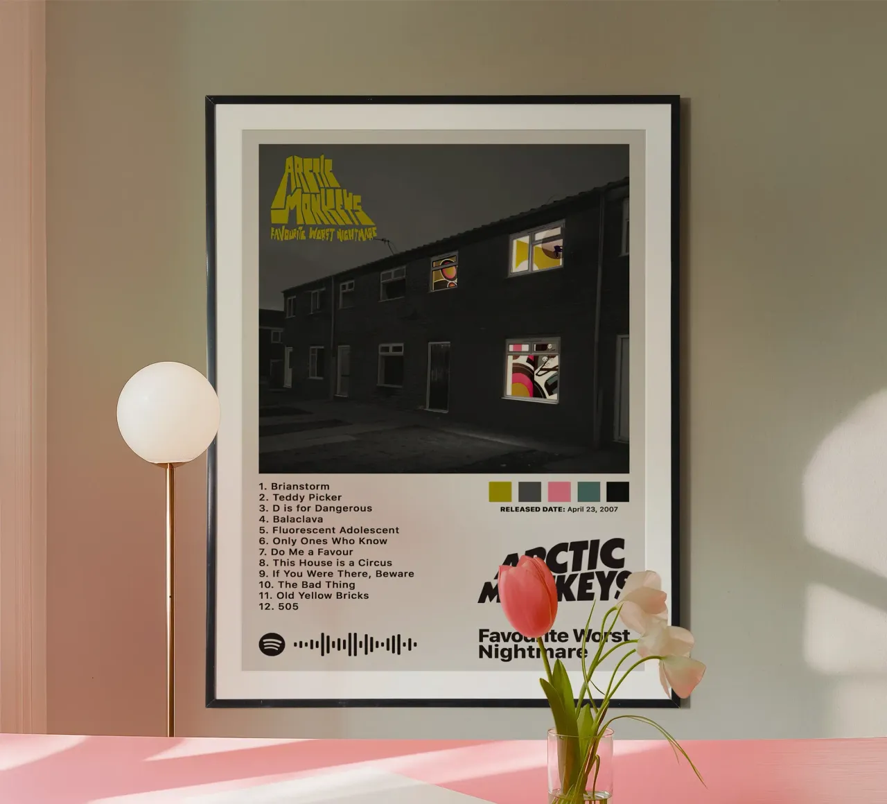 Arctic Monkeys The Worst Nightmare poster con telaio in alluminio da Roronoa7
