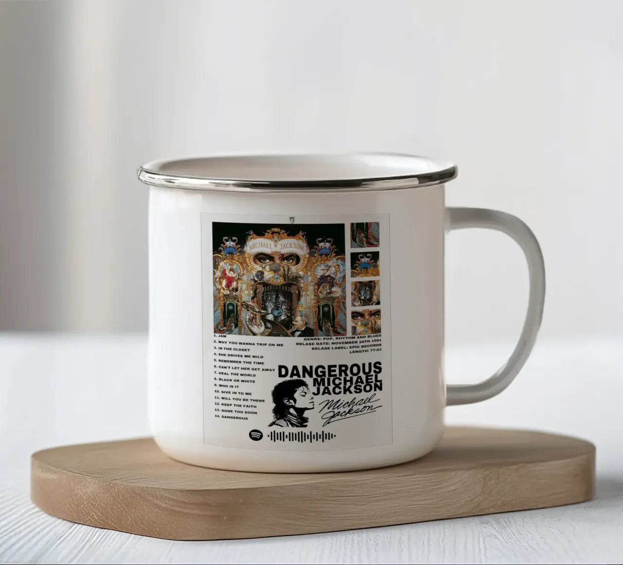 Michael Jackson Dangerous tazza in smalto da Roronoa7