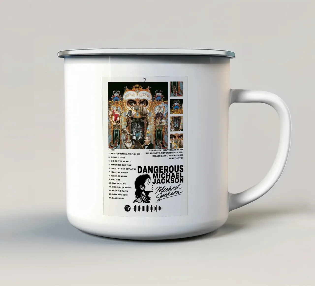 Michael Jackson Dangerous tazza in smalto da Roronoa7