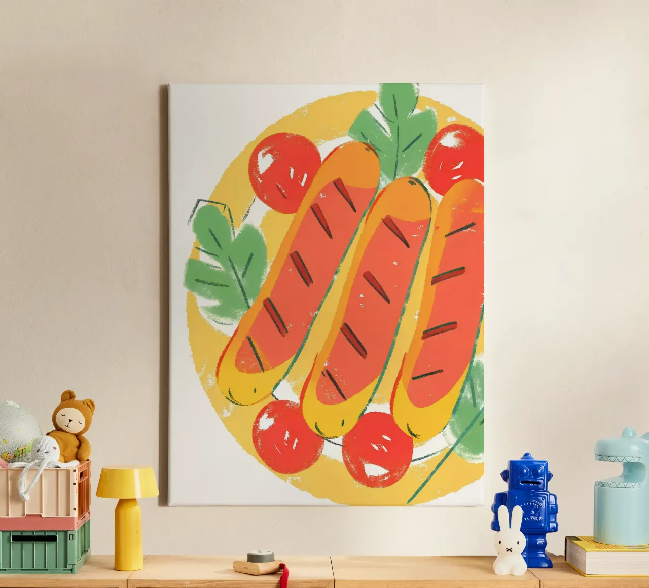 Salsiccia e pomodoro tela con Cornice a cassetta da PREKETEWE
