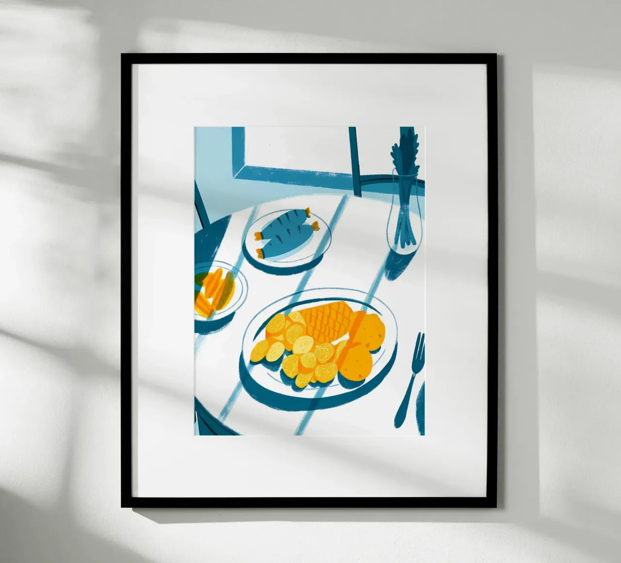 Cibo delizioso poster con telaio in legno da PREKETEWE