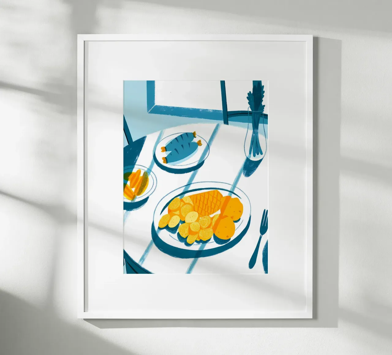 Cibo delizioso poster con telaio in legno da PREKETEWE