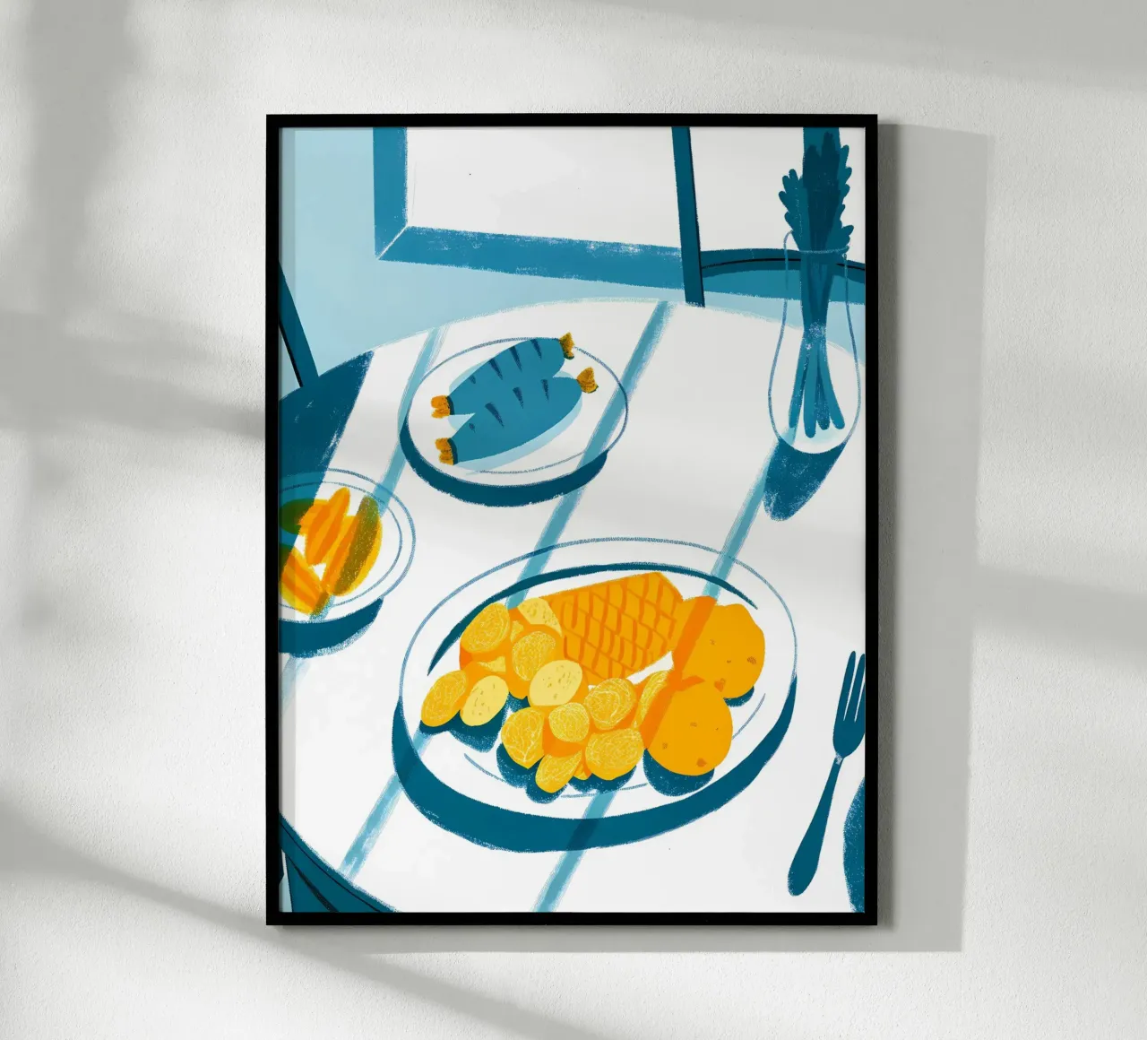 Cibo delizioso poster con telaio in legno da PREKETEWE