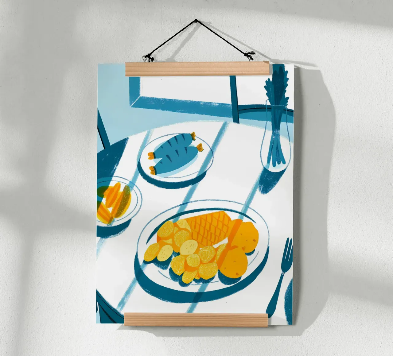 Cibo delizioso poster con telaio in legno da PREKETEWE