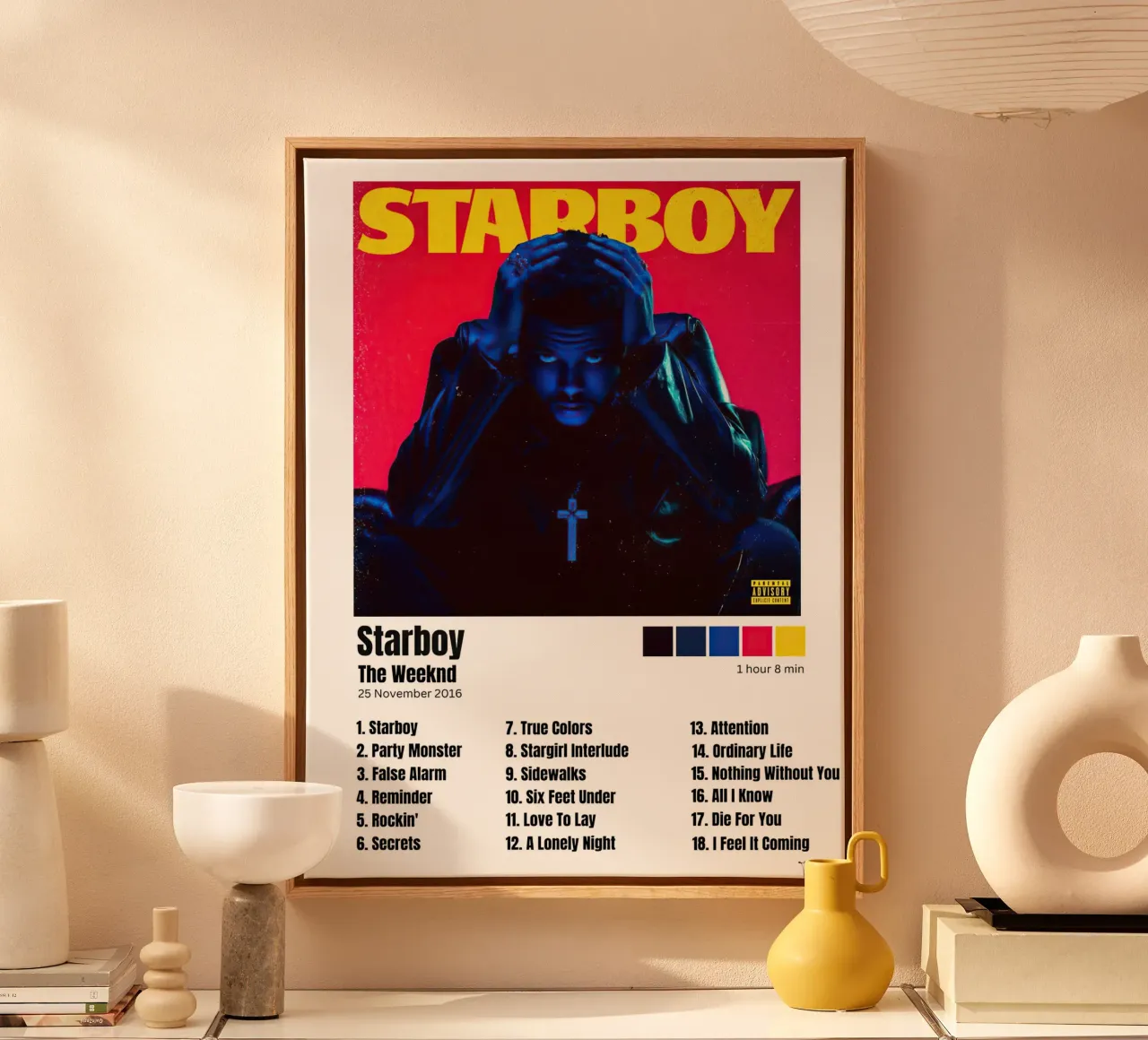 Starboy The Weeknd tela con Cornice a cassetta da Roronoa7