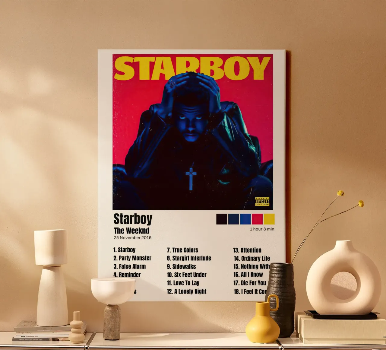 Starboy The Weeknd tela con Cornice a cassetta da Roronoa7