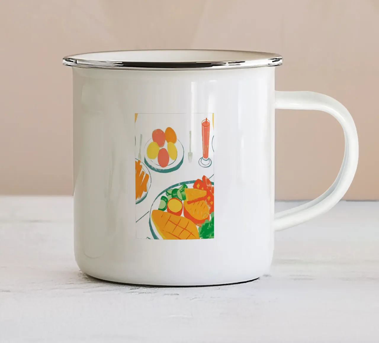 Verdure e frutta tazza in smalto da PREKETEWE