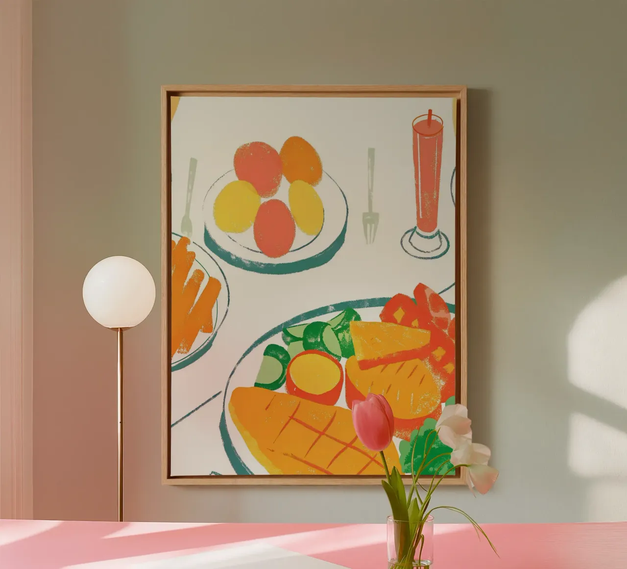 Verdure e frutta tela con Cornice a cassetta da PREKETEWE