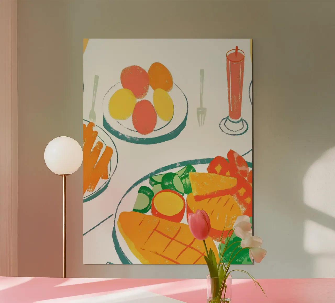 Verdure e frutta poster con telaio in legno da PREKETEWE