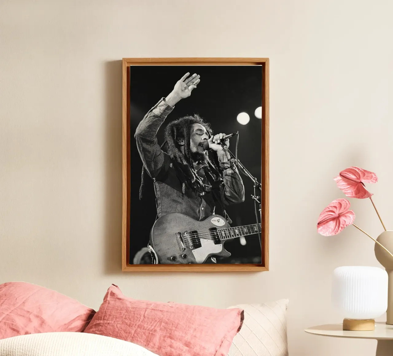 Bob Marley Perform tela con Cornice a cassetta da nicol shop