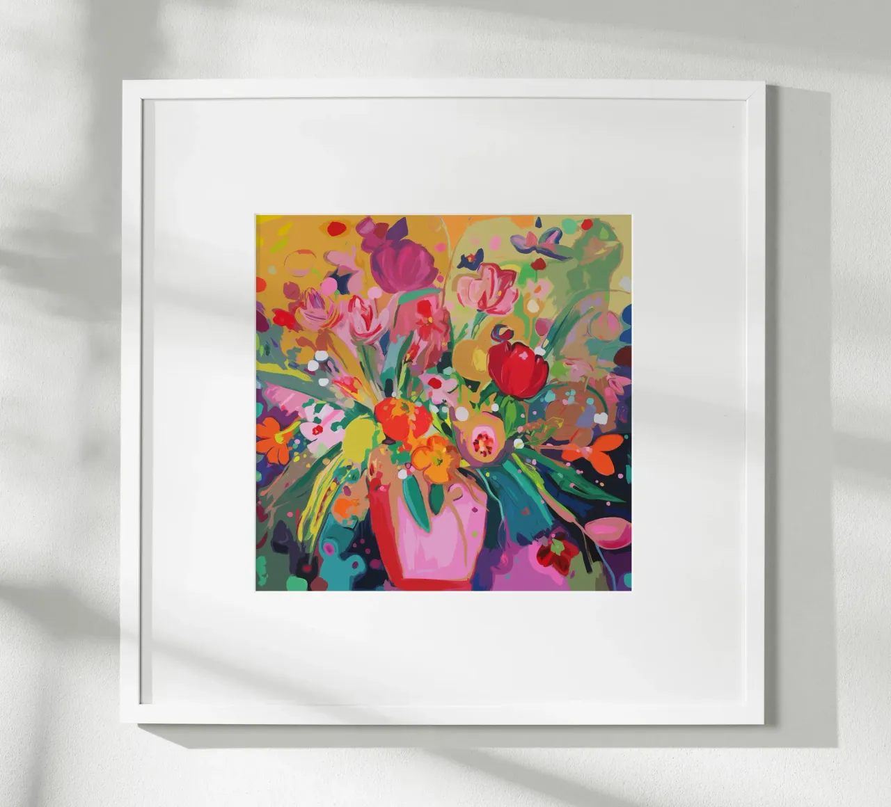 Fiori pop art con vaso poster da Carinaprint