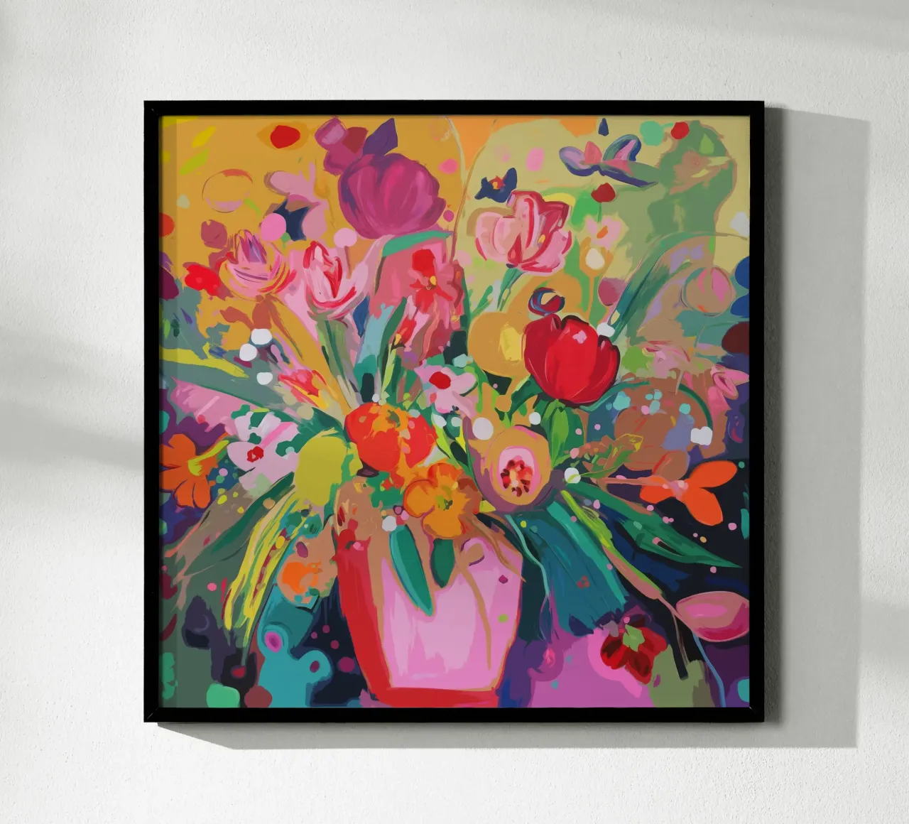 Fiori pop art con vaso poster da Carinaprint