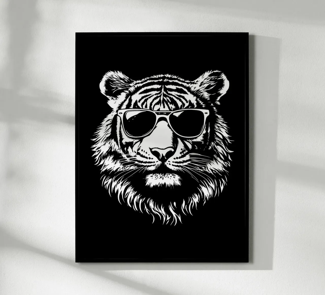 Tigre cool con occhiali da sole poster da Leon Franke