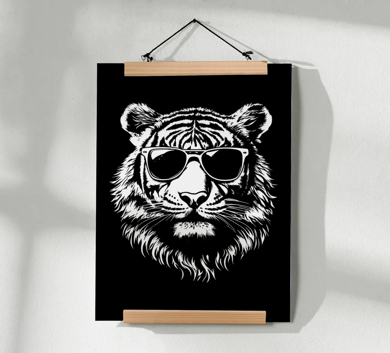 Tigre cool con occhiali da sole poster da Leon Franke