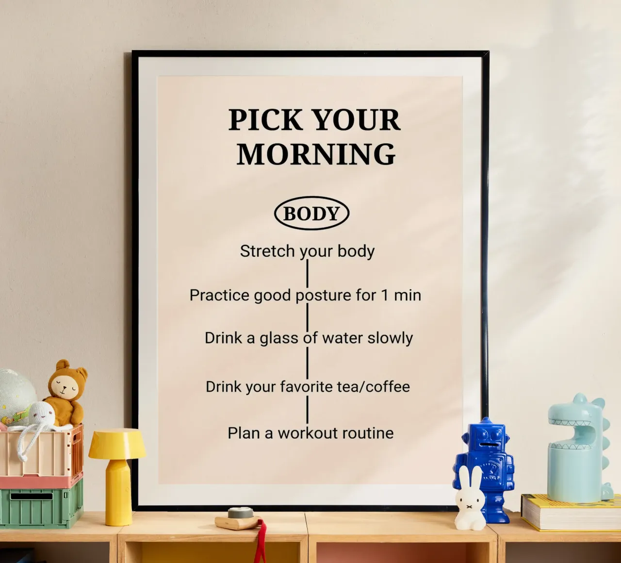 Lista di controllo della routine mattutina poster da Lisa Becker