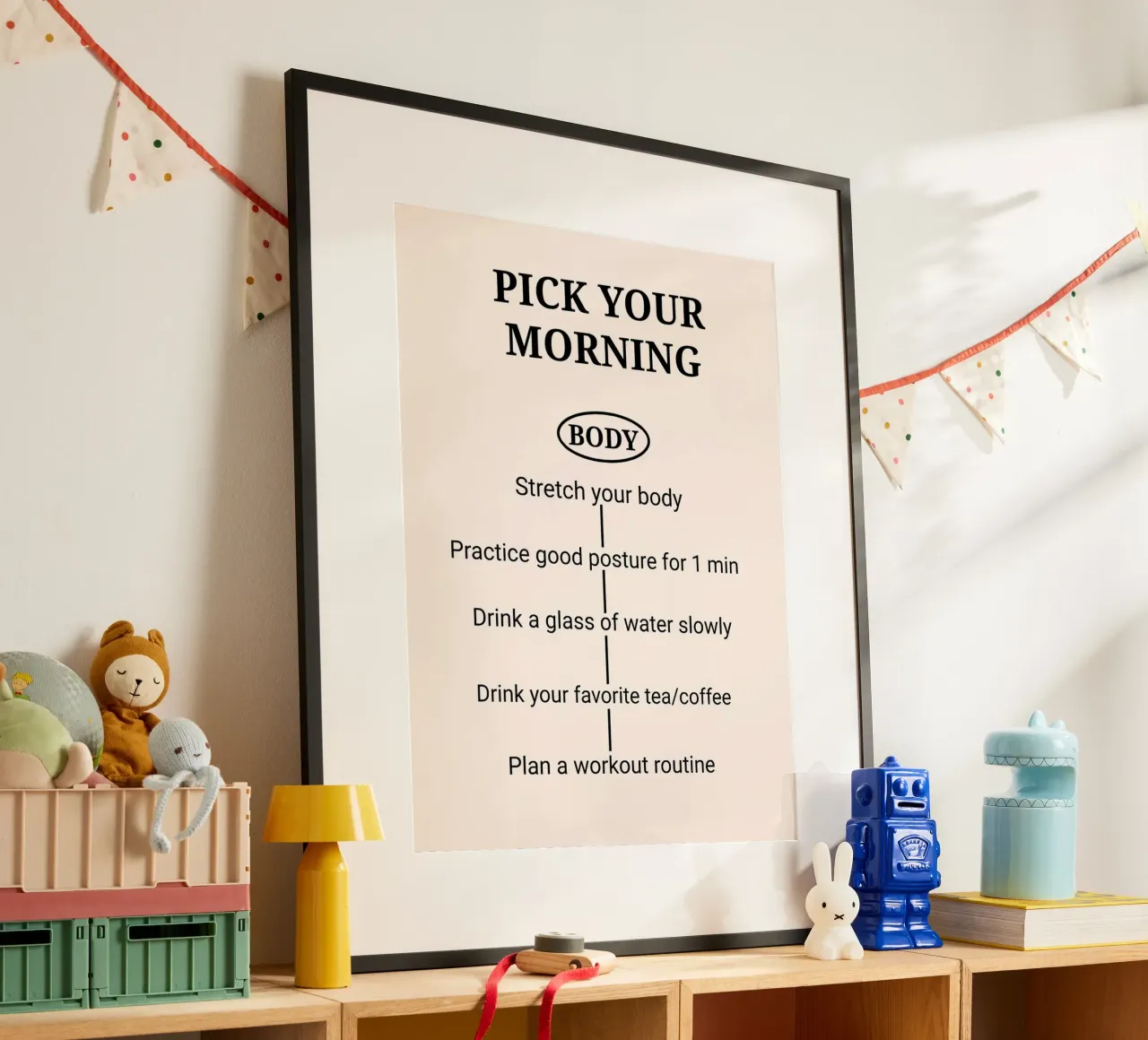 Lista di controllo della routine mattutina poster da Lisa Becker