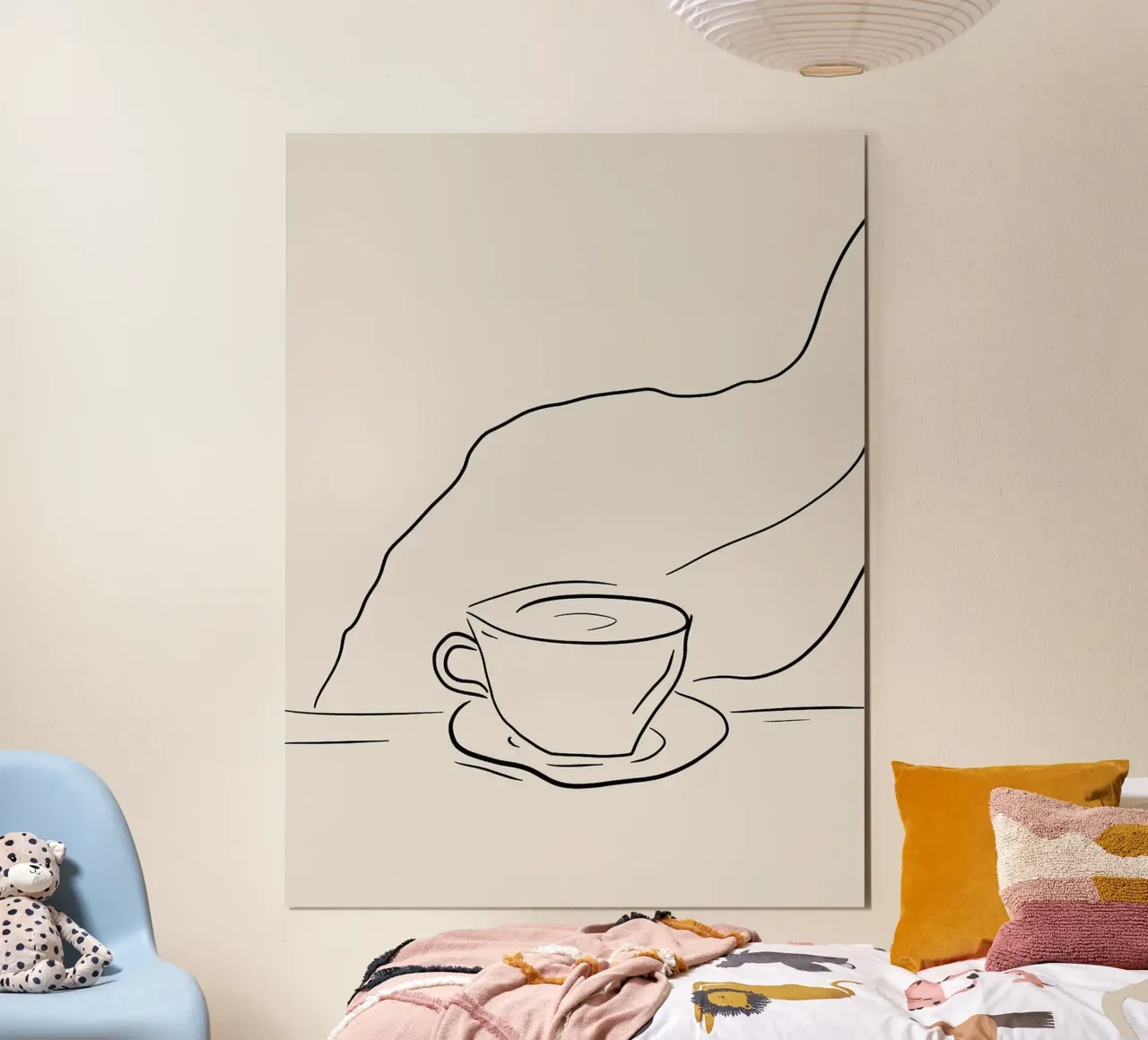 Arte della linea della tazza di caffè poster da Sabine Klein