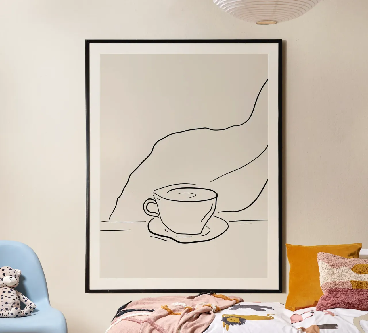 Arte della linea della tazza di caffè poster da Sabine Klein