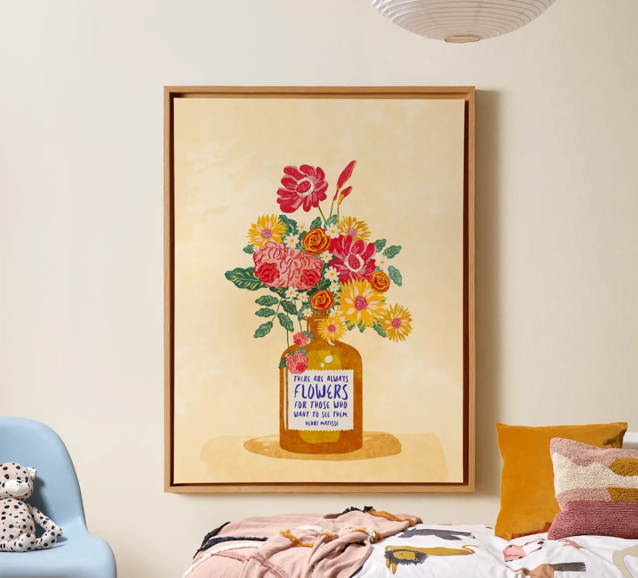Immer Blumen Leinwand mit Schattenfugenrahmen von Raissa Oltmanns