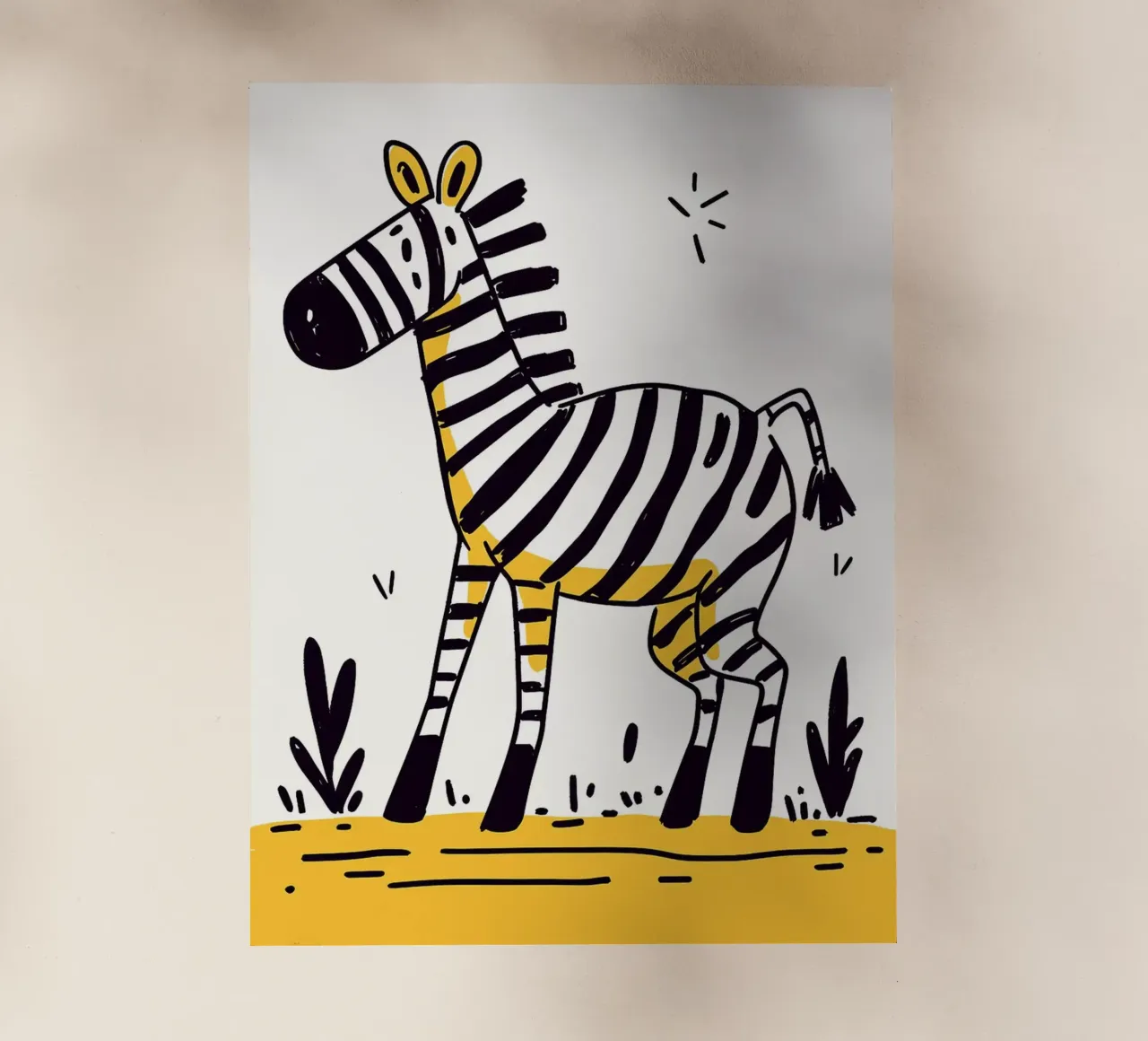 Illustrazione di una simpatica zebra pellicola backlit da Anna Müller