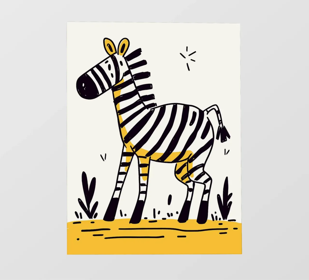 Illustrazione di una simpatica zebra telo in pvc da Anna Müller