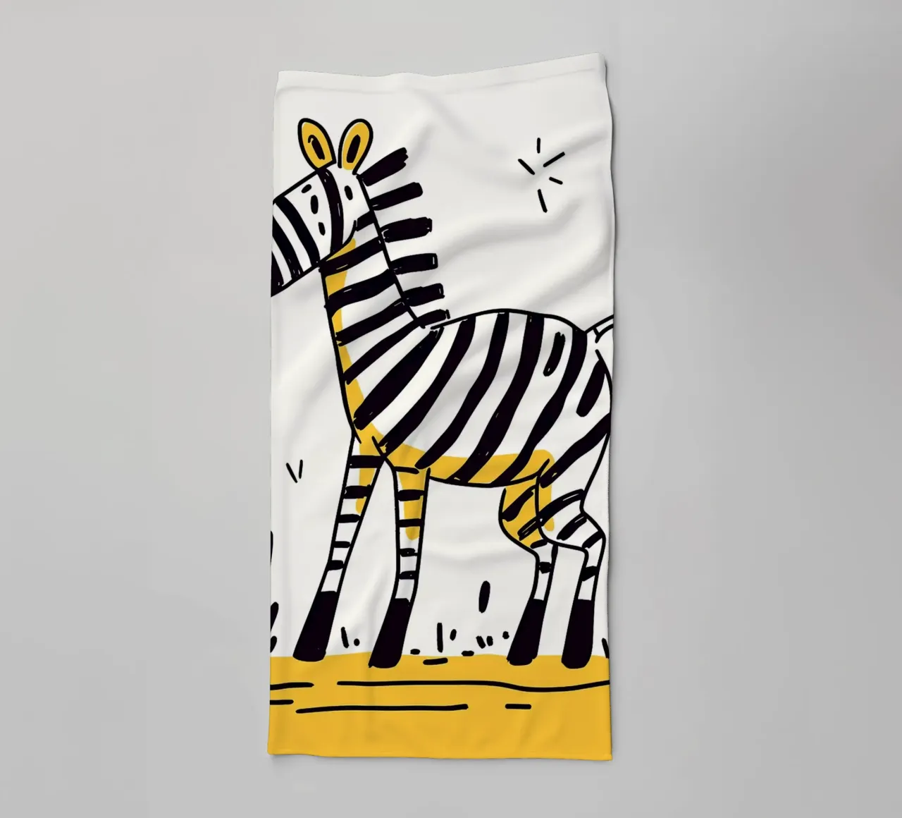 Illustrazione di una simpatica zebra asciugamano da bagno da Anna Müller