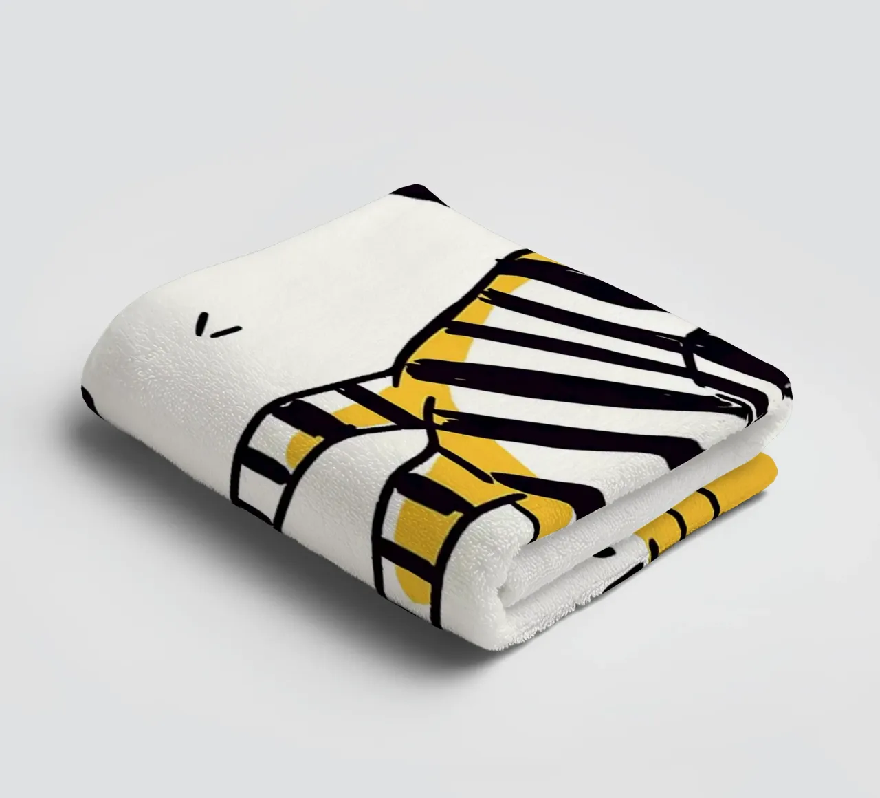 Illustrazione di una simpatica zebra asciugamano da bagno da Anna Müller