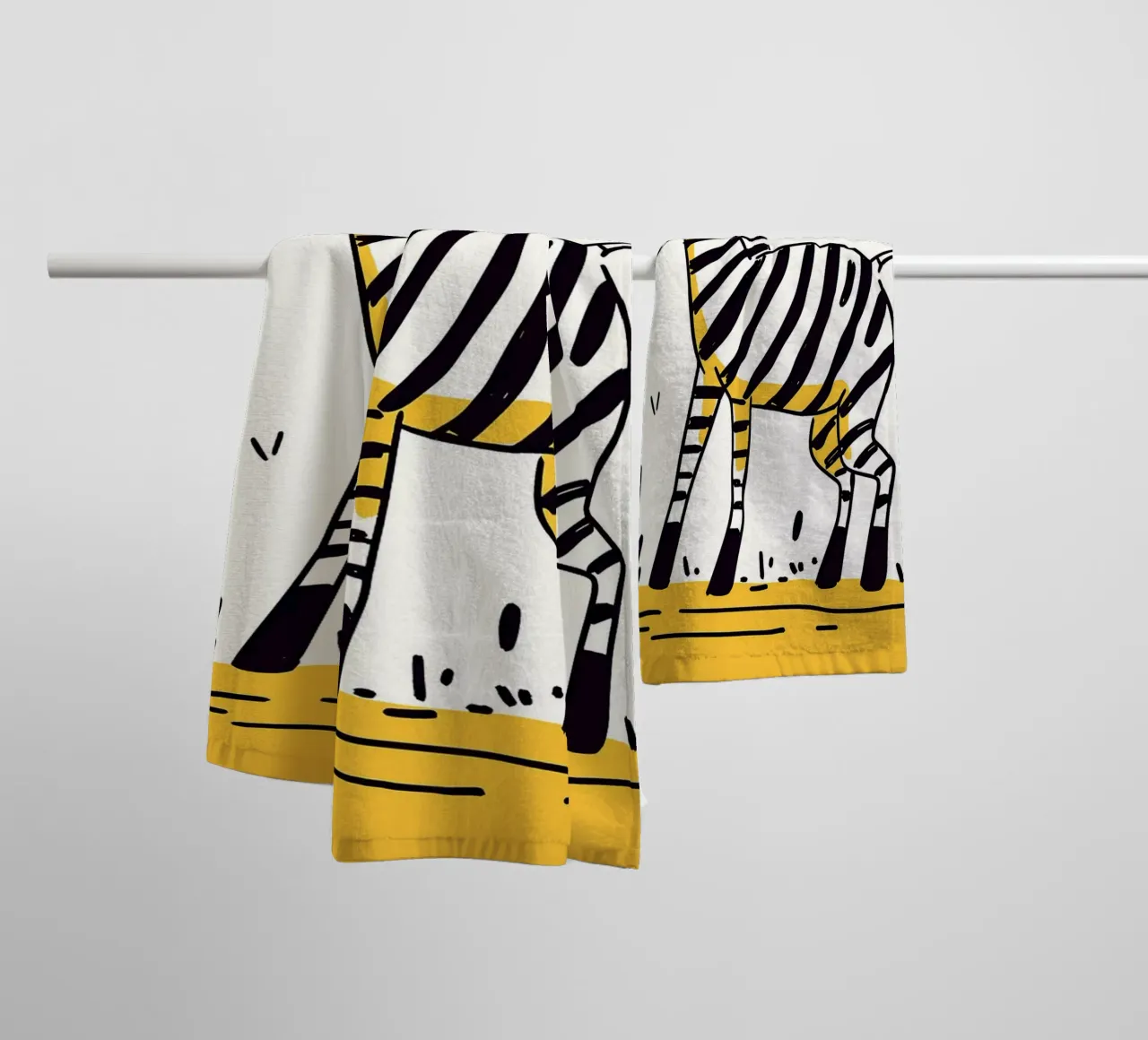 Illustrazione di una simpatica zebra asciugamano da bagno da Anna Müller