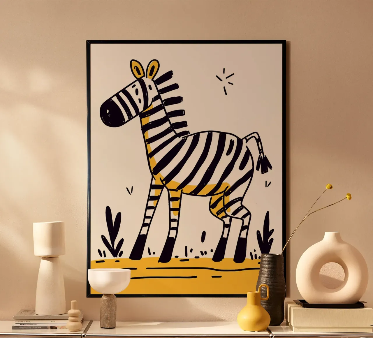 Illustrazione di una simpatica zebra poster da Anna Müller