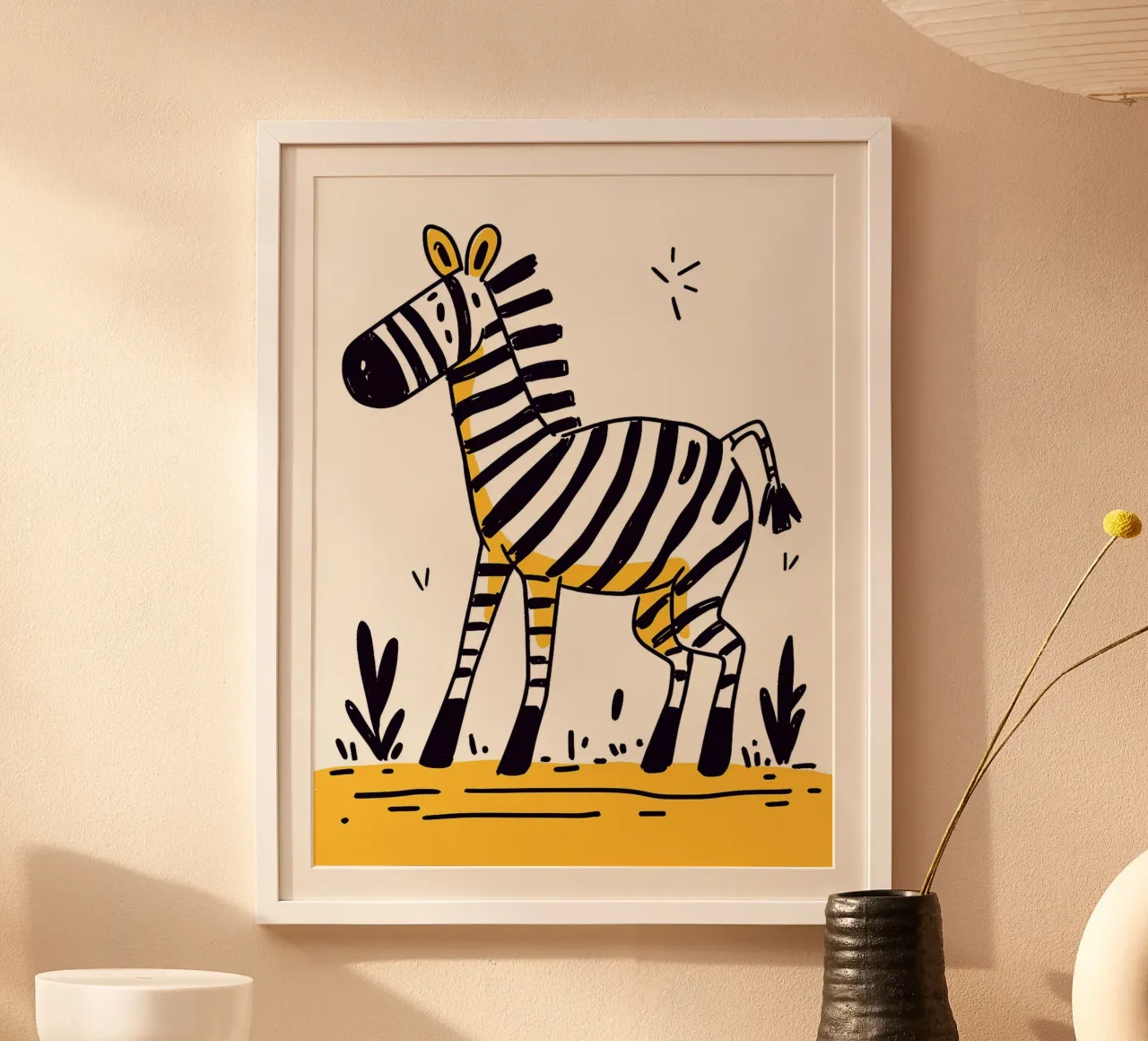 Illustrazione di una simpatica zebra poster da Anna Müller