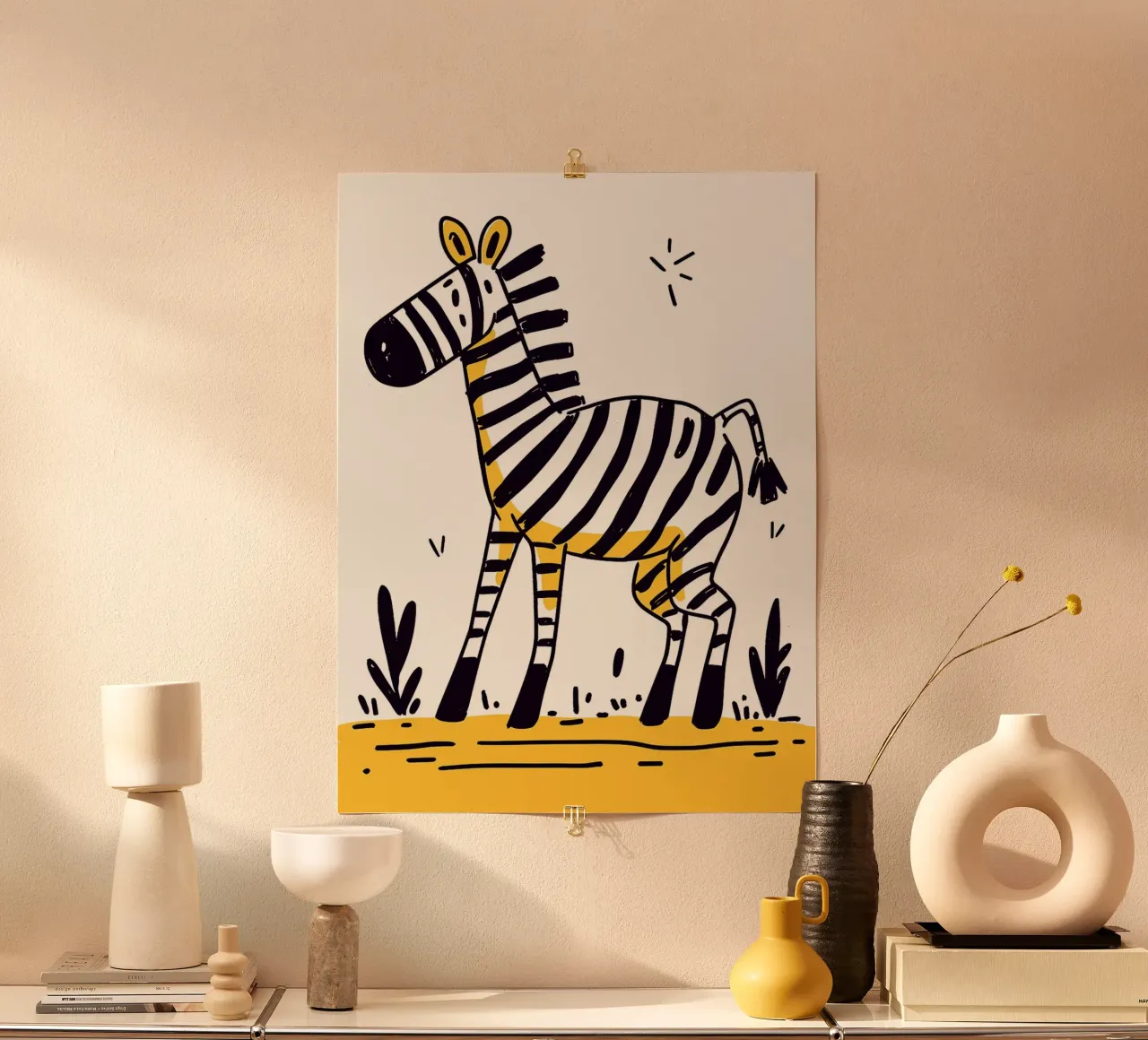 Illustrazione di una simpatica zebra poster da Anna Müller