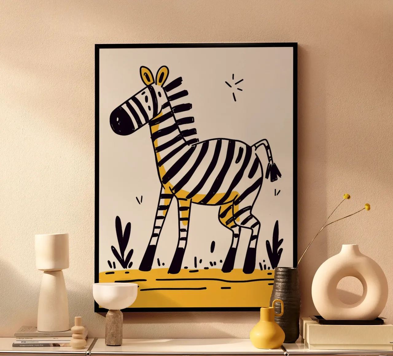 Illustrazione di una simpatica zebra poster da Anna Müller