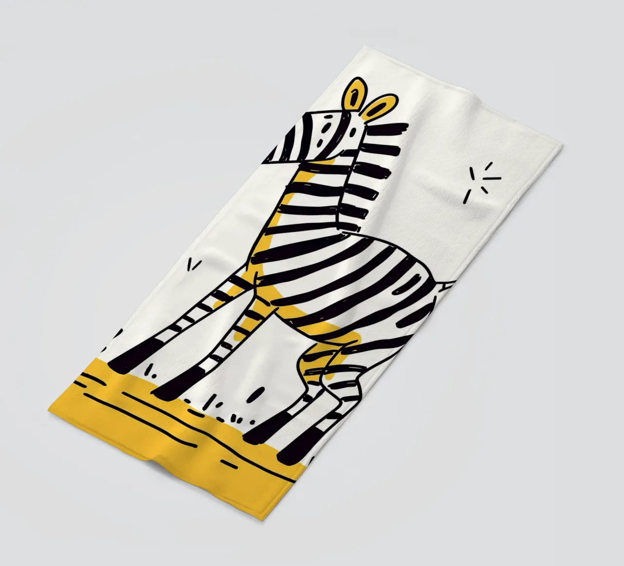 Illustrazione di una simpatica zebra telo mare da Anna Müller