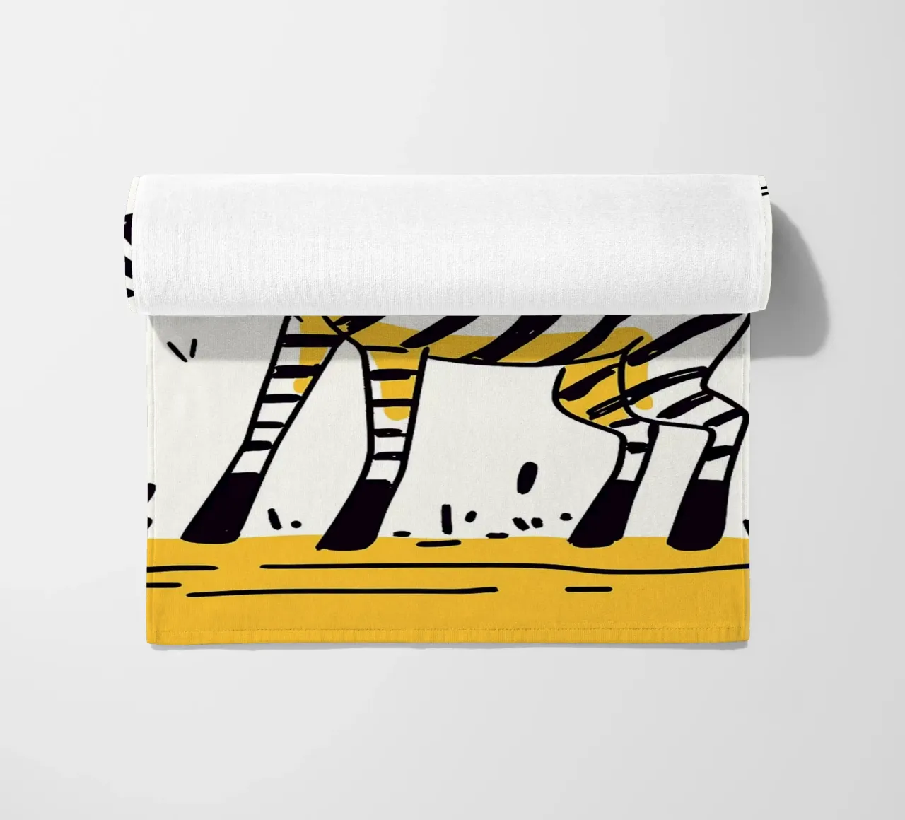 Illustrazione di una simpatica zebra telo mare da Anna Müller