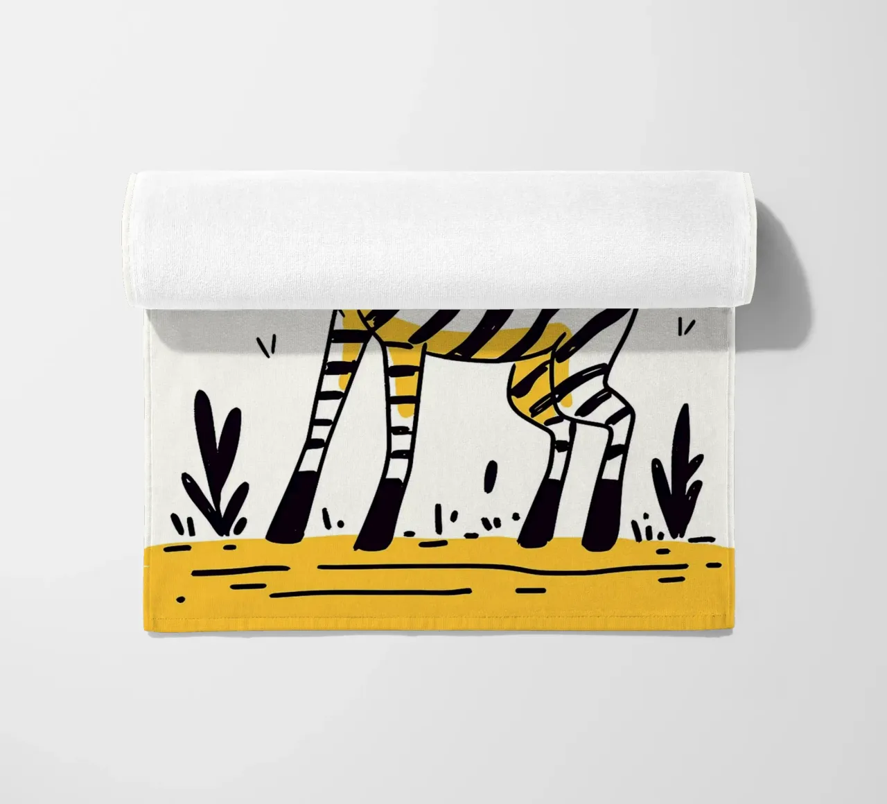 Illustrazione di una simpatica zebra telo mare da Anna Müller