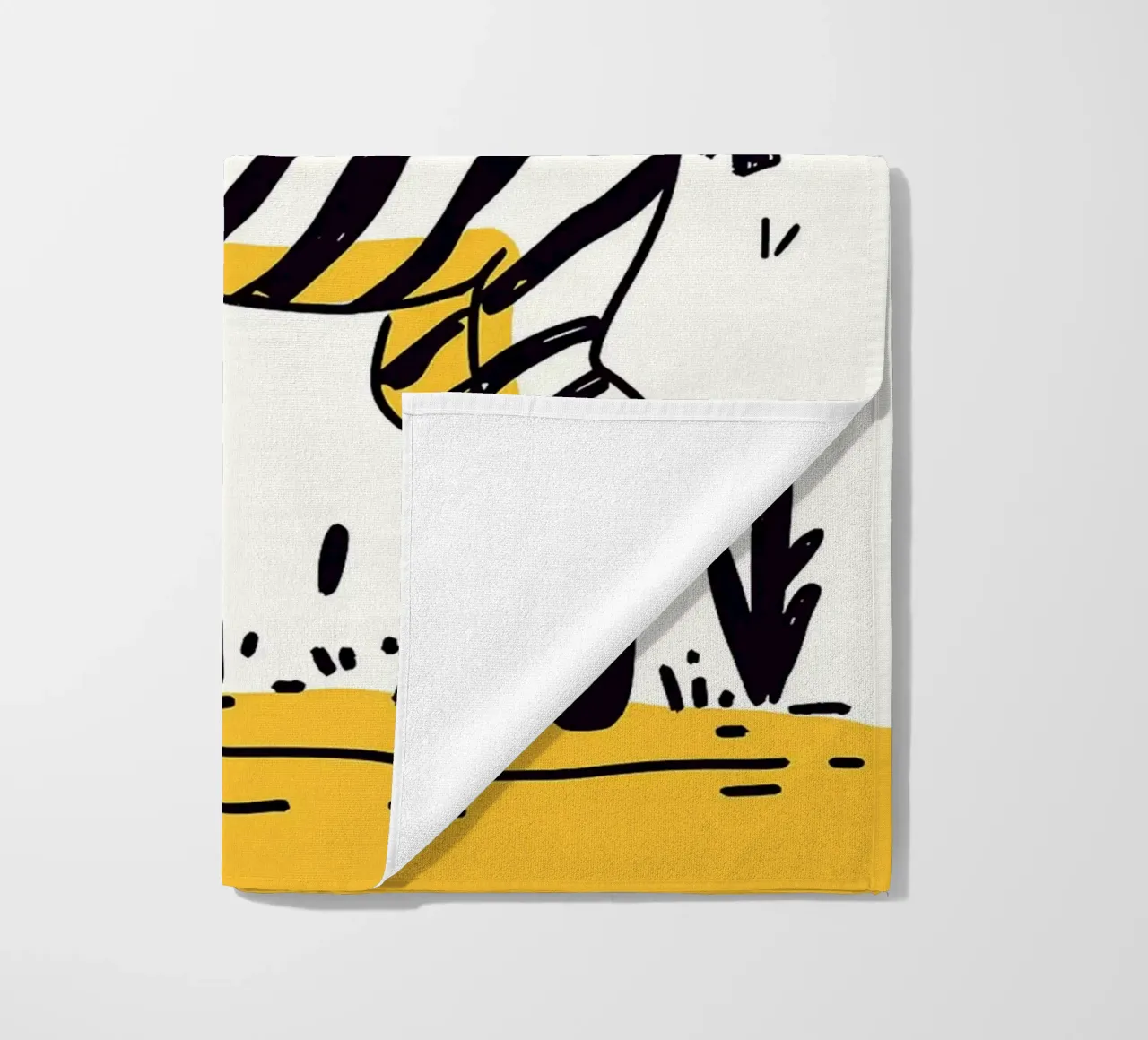 Illustrazione di una simpatica zebra telo mare da Anna Müller