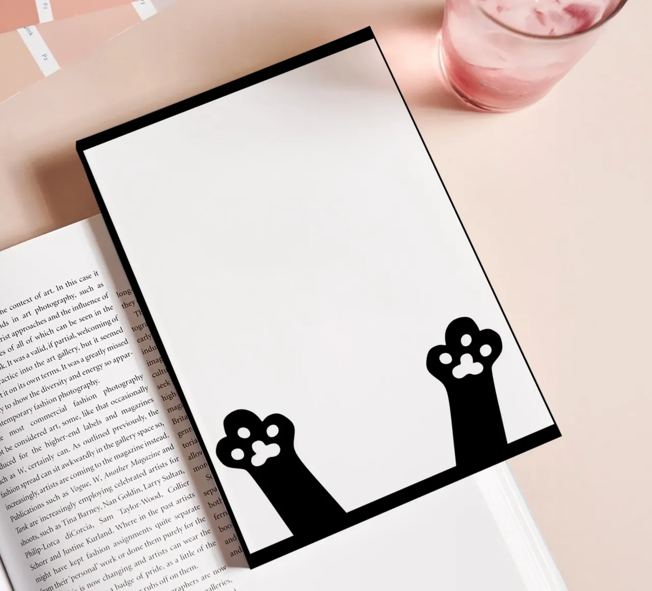 Cat Paw Print Frame notebook by Anna Müller