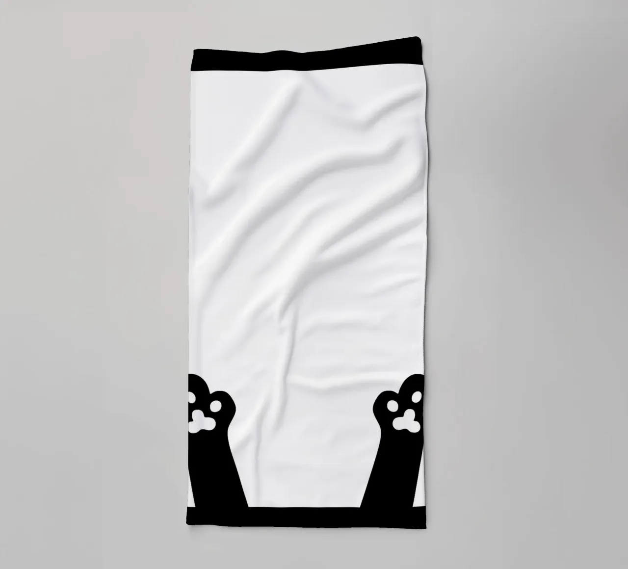 Cat Paw Print Frame towel by Anna Müller