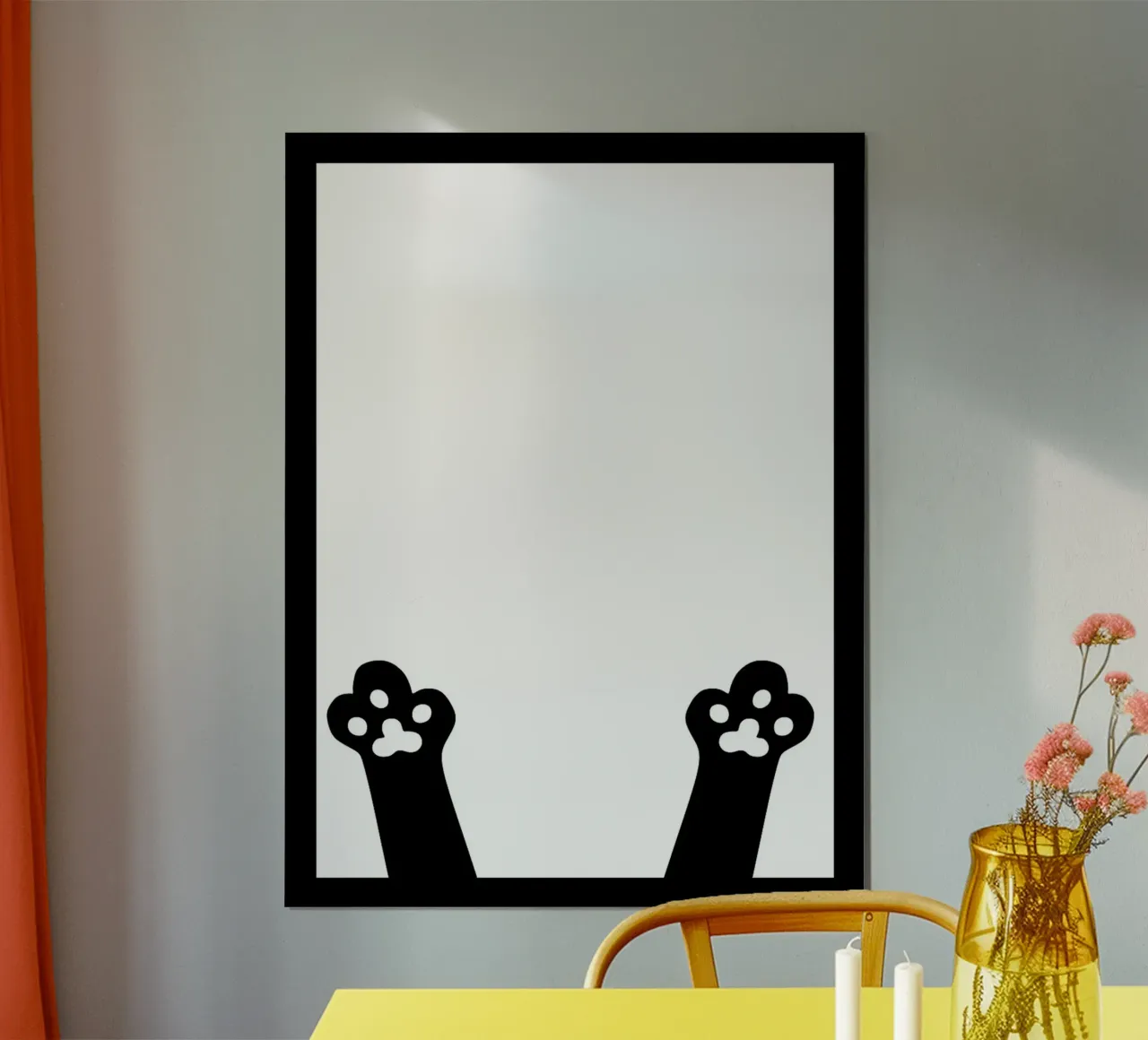 Cat Paw Print Frame poster by Anna Müller